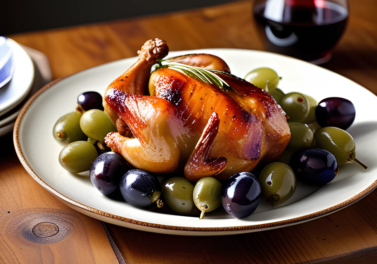 Chicken with Grapes and Olives