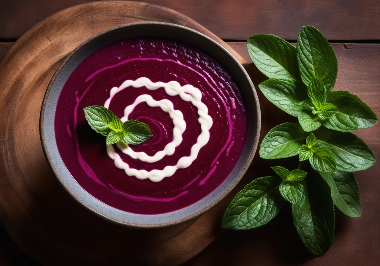 Red Beet Soup with Coconut Milk