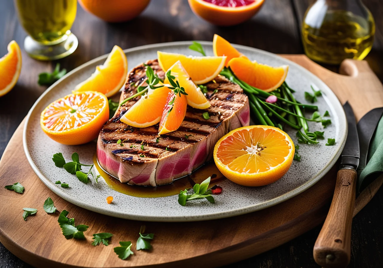 Grilled Tuna Steaks with Citrus Salsa