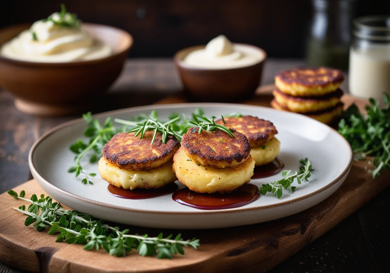 Goose Breast with Potato Cakes