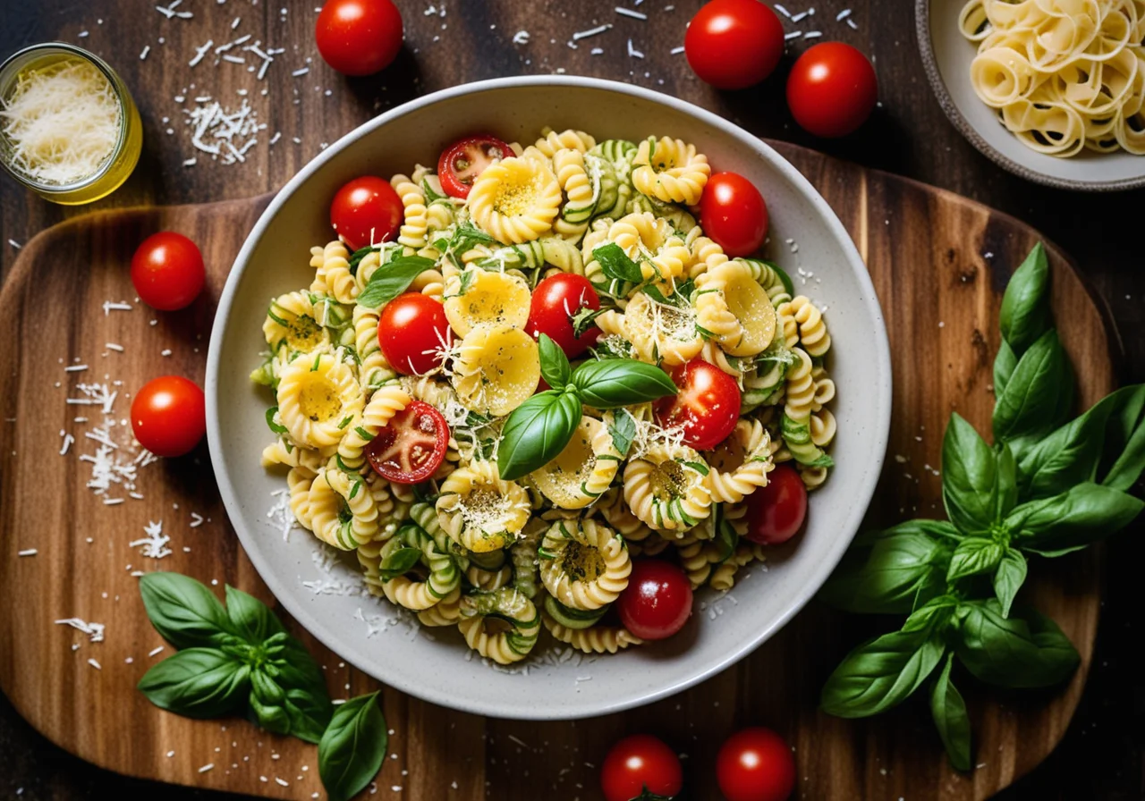 Vegetable and Parmesan Pasta Salad