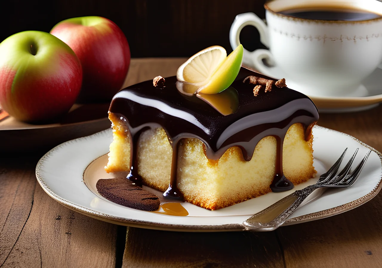 Box Cake with Apple and Chocolate