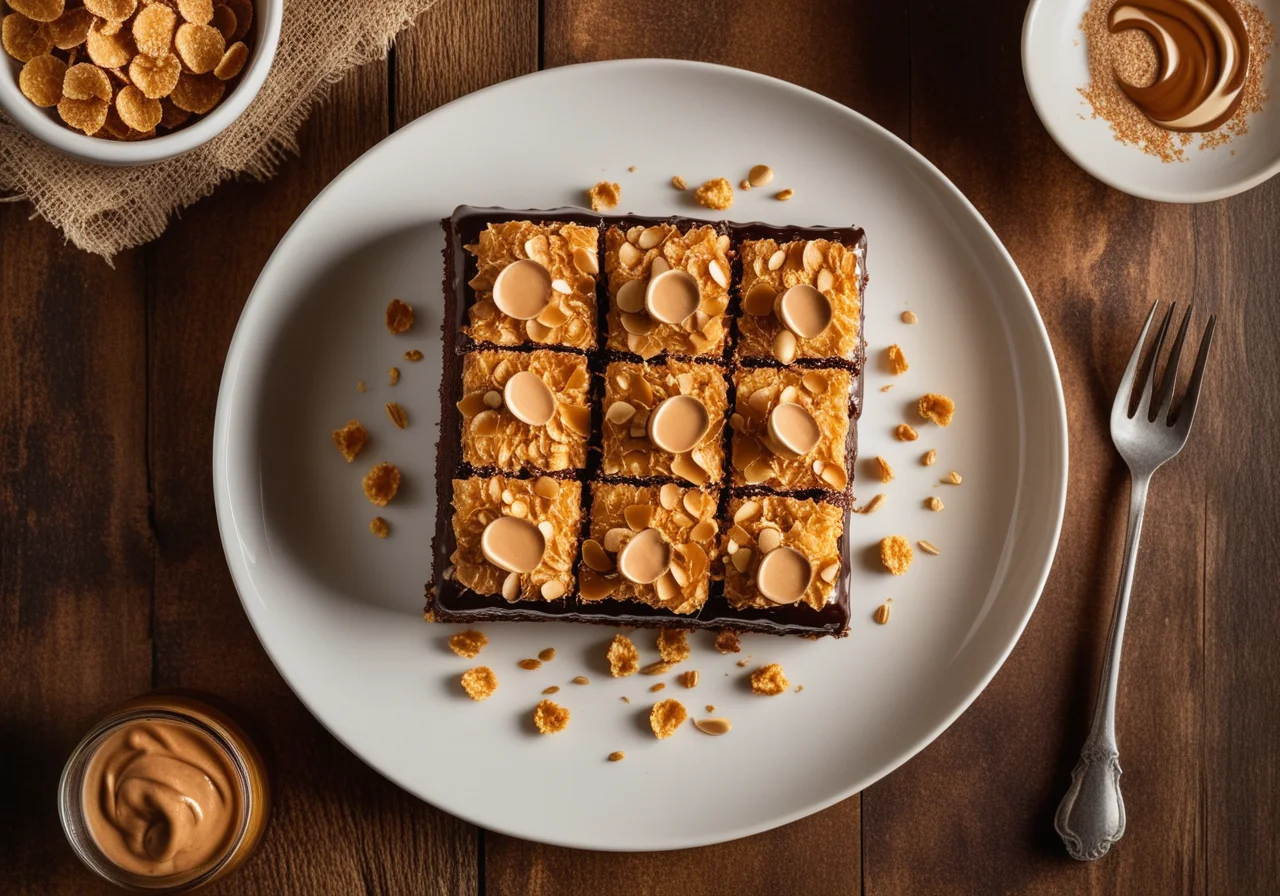 Cornflakes Peanut Butter Cake