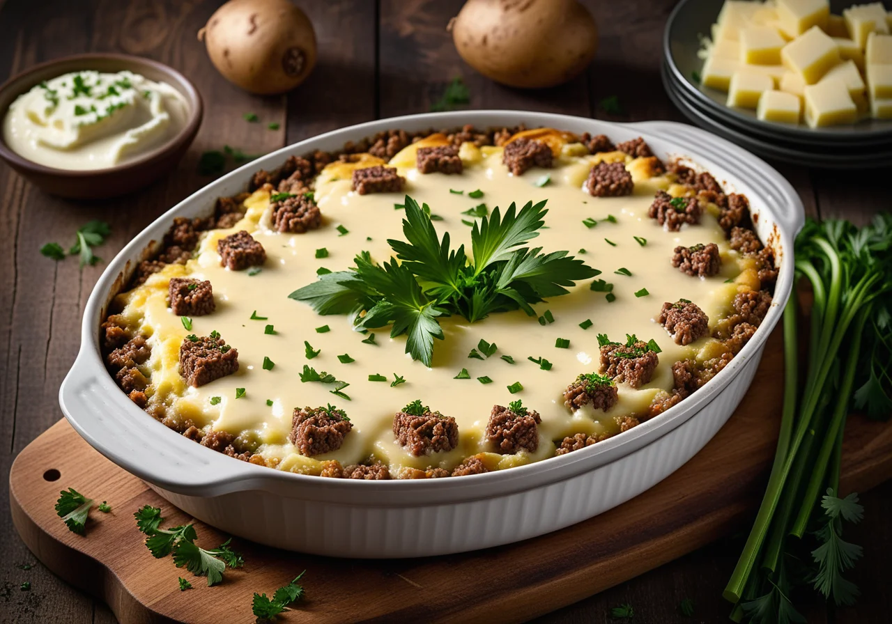 Ground Beef Leek Casserole