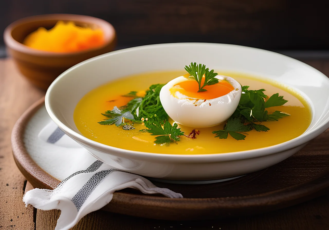 Garlic Soup with Egg