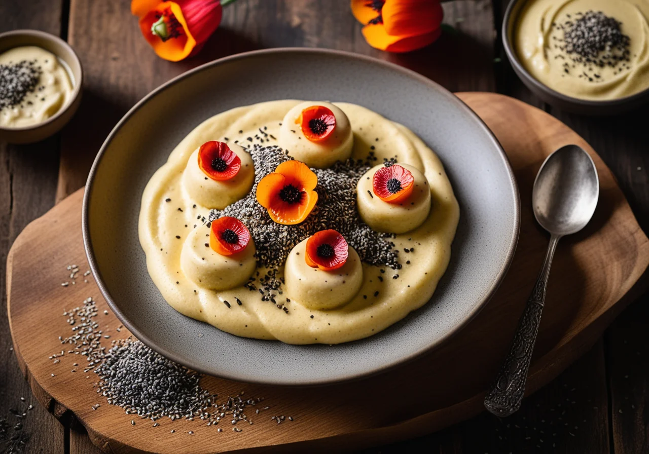 Quark-Grieß-Klößchen mit Mohnbutter