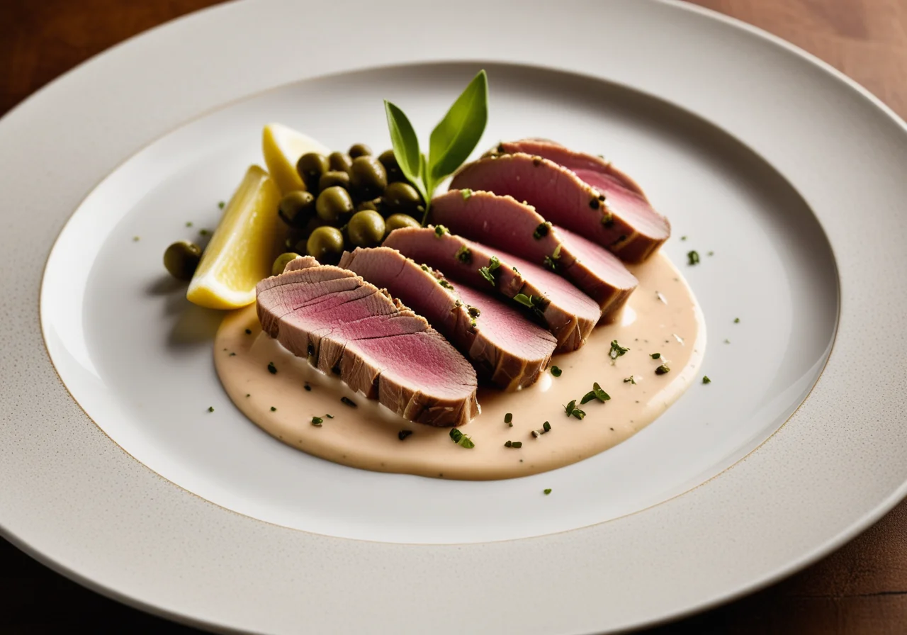 Veal Slices with Tuna Cream