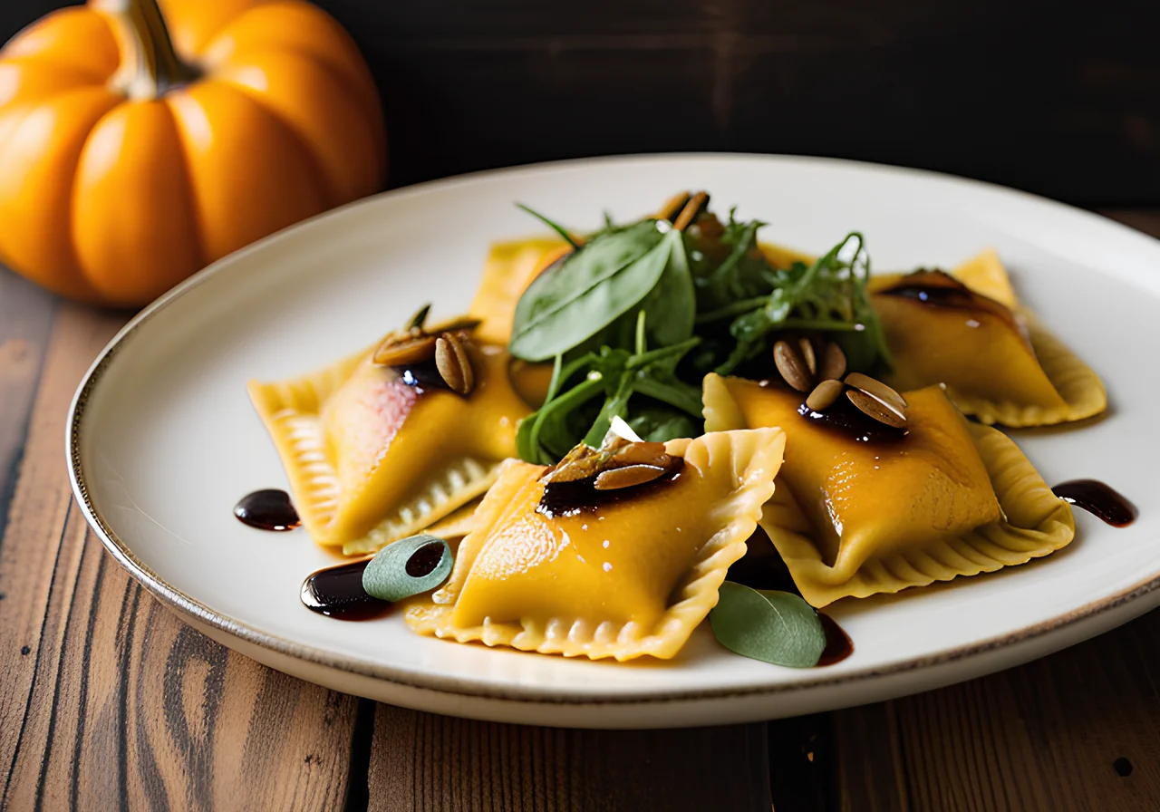 Pumpkin‑Potato Ravioli