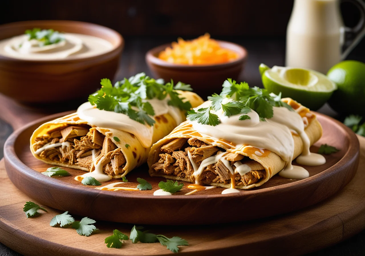 Enchilada with Chicken Filling