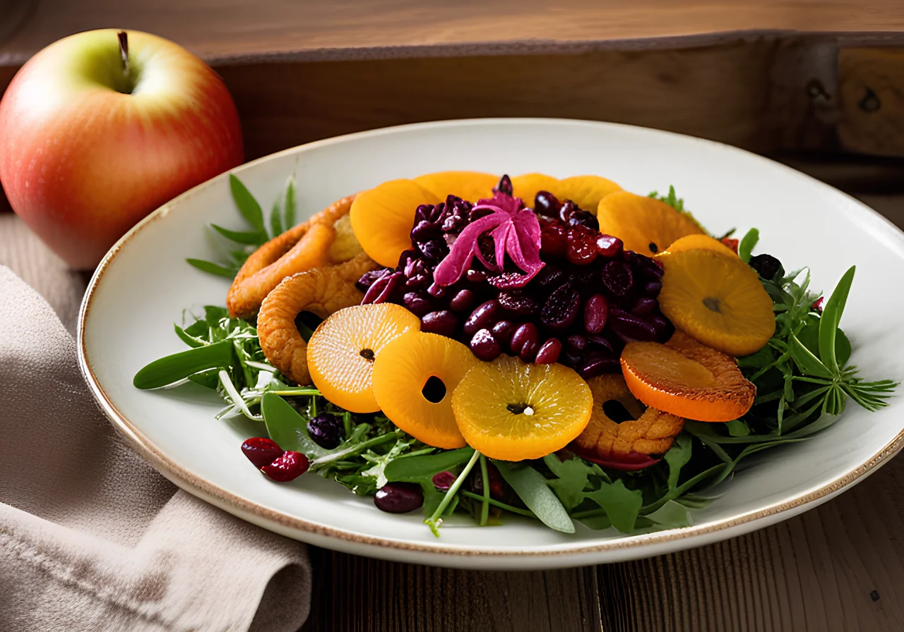 Bean Salad with Apple‑Turmeric Dressing