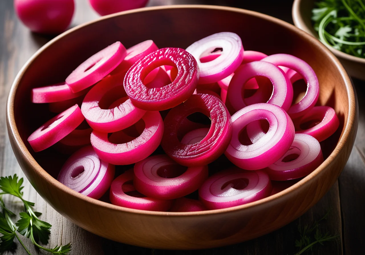 Pickled Onions with Radishes
