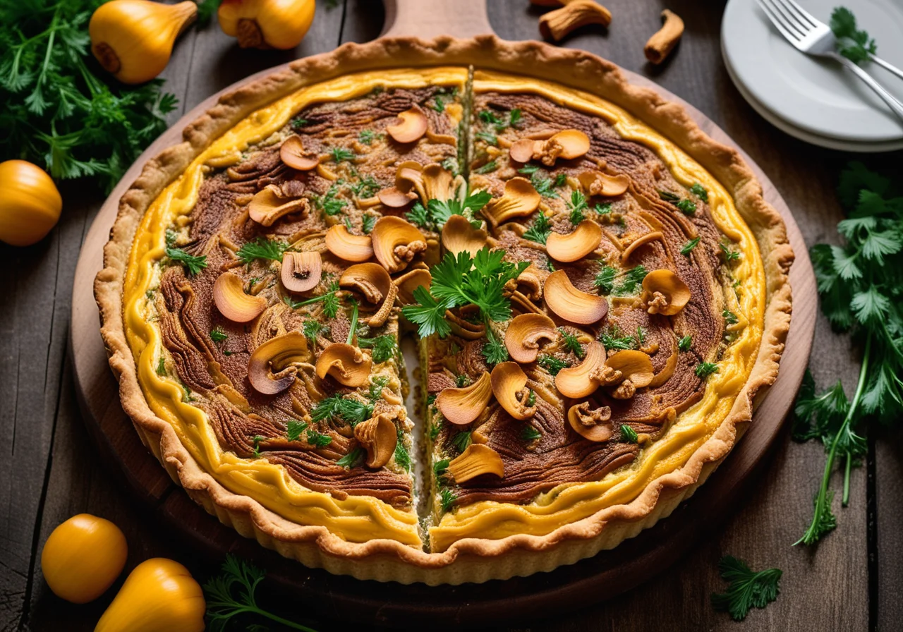 Vegan Chanterelle Quiche