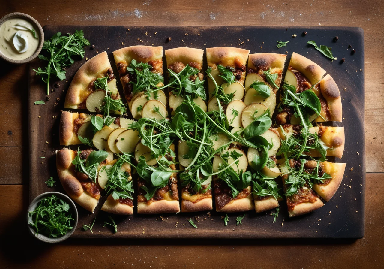 Crispy Potato Pizza with Arugula
