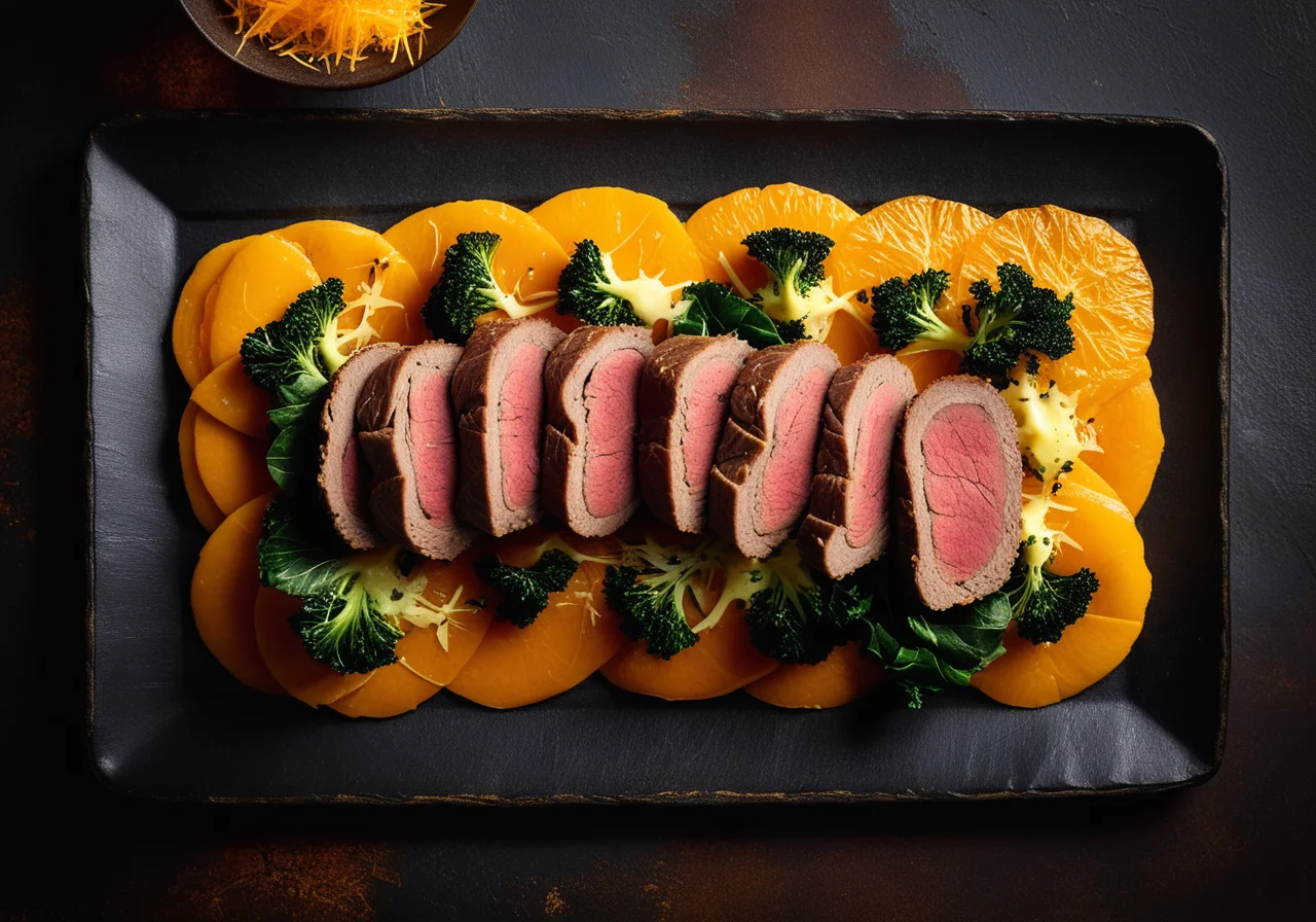 Rouladen with Pumpkin and Savoy Cabbage