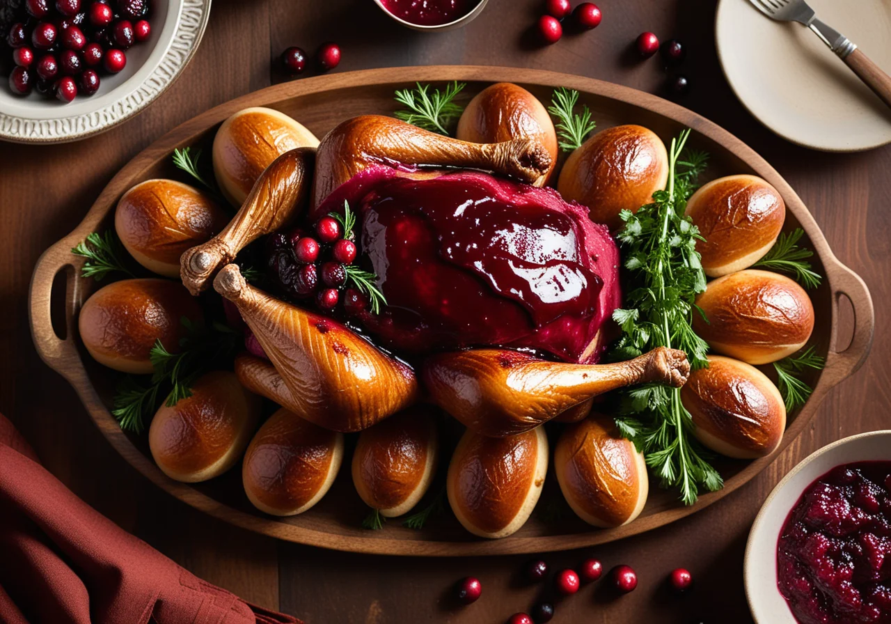 Turkey Roast with Cranberry Sauce