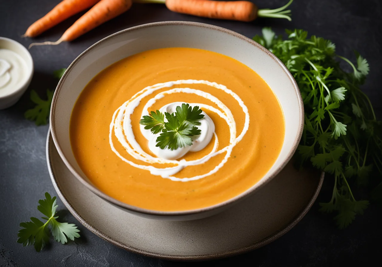 Carrot Soup with Ginger and Lime