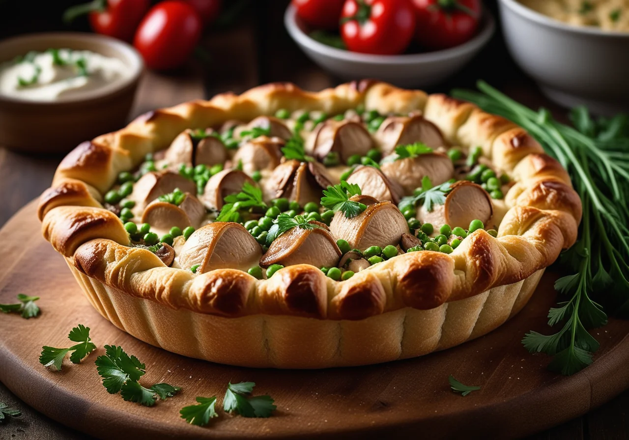 Poultry Pastie in American Style