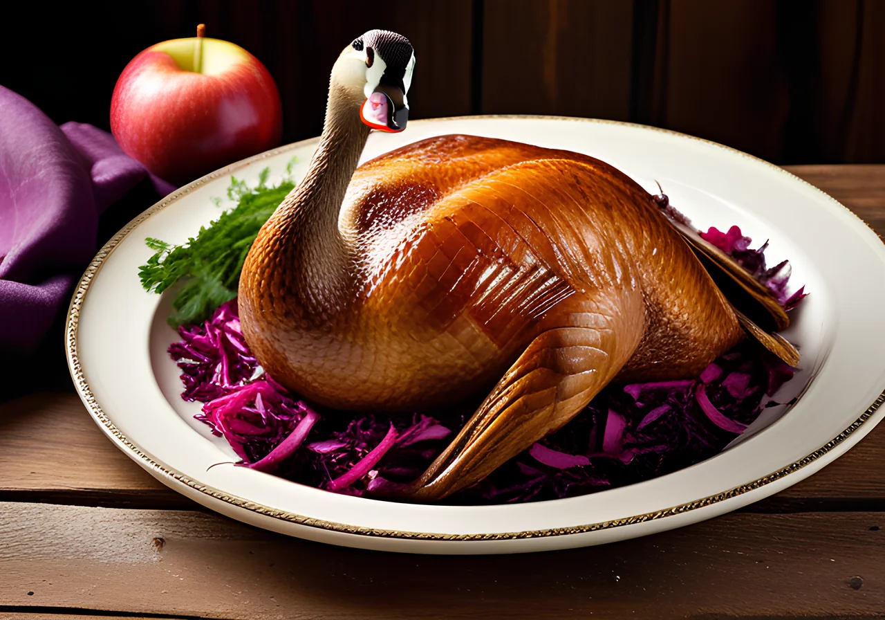 Goose with Apples