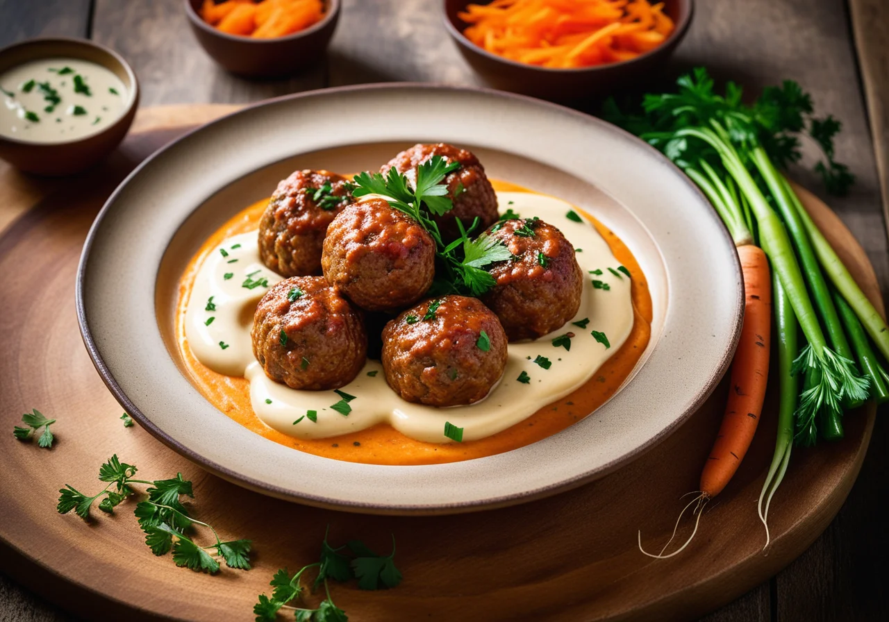 Königsberger Klopse mit Gemüsesauce