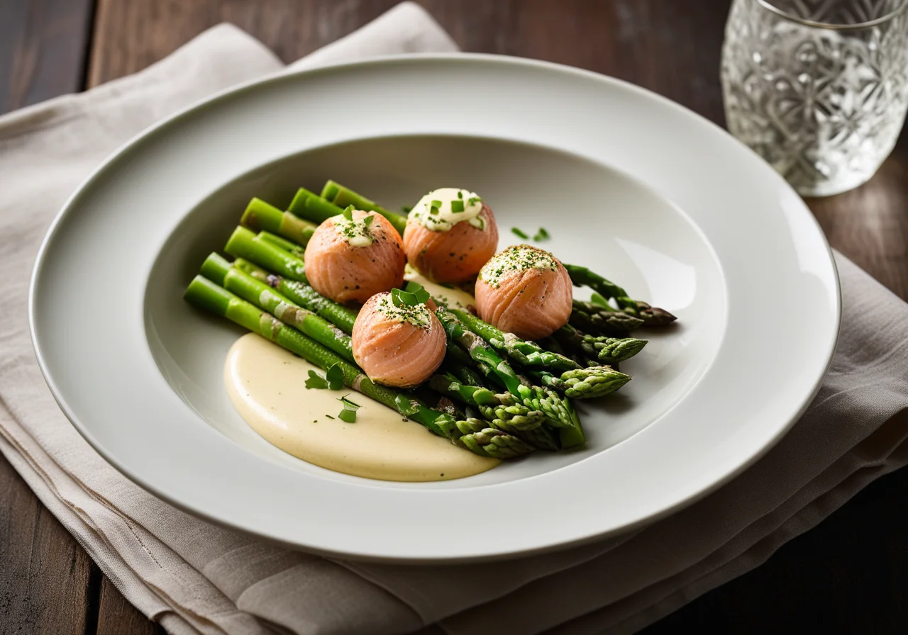 Asparagus Salad with Salmon Mousse