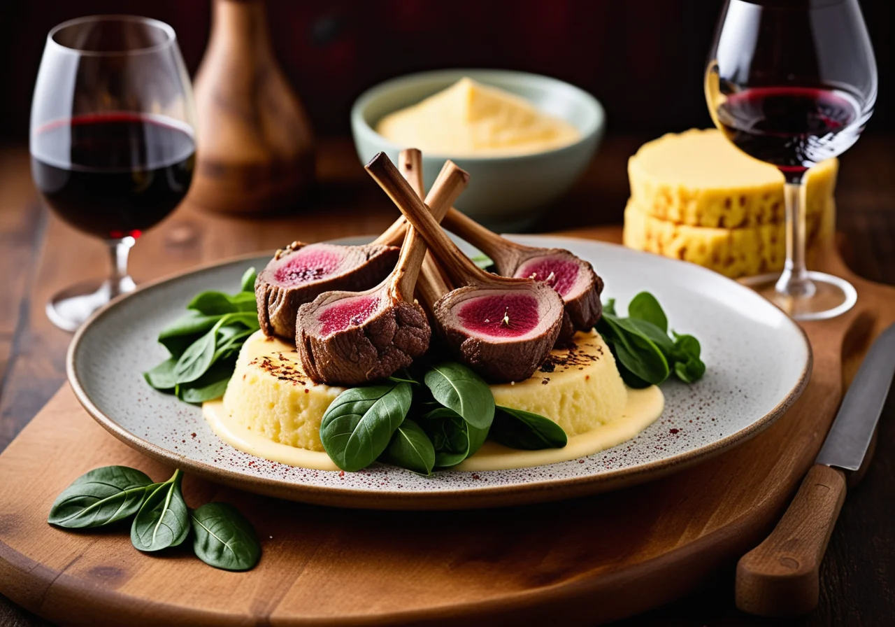 Lamb Rack with Side Dishes