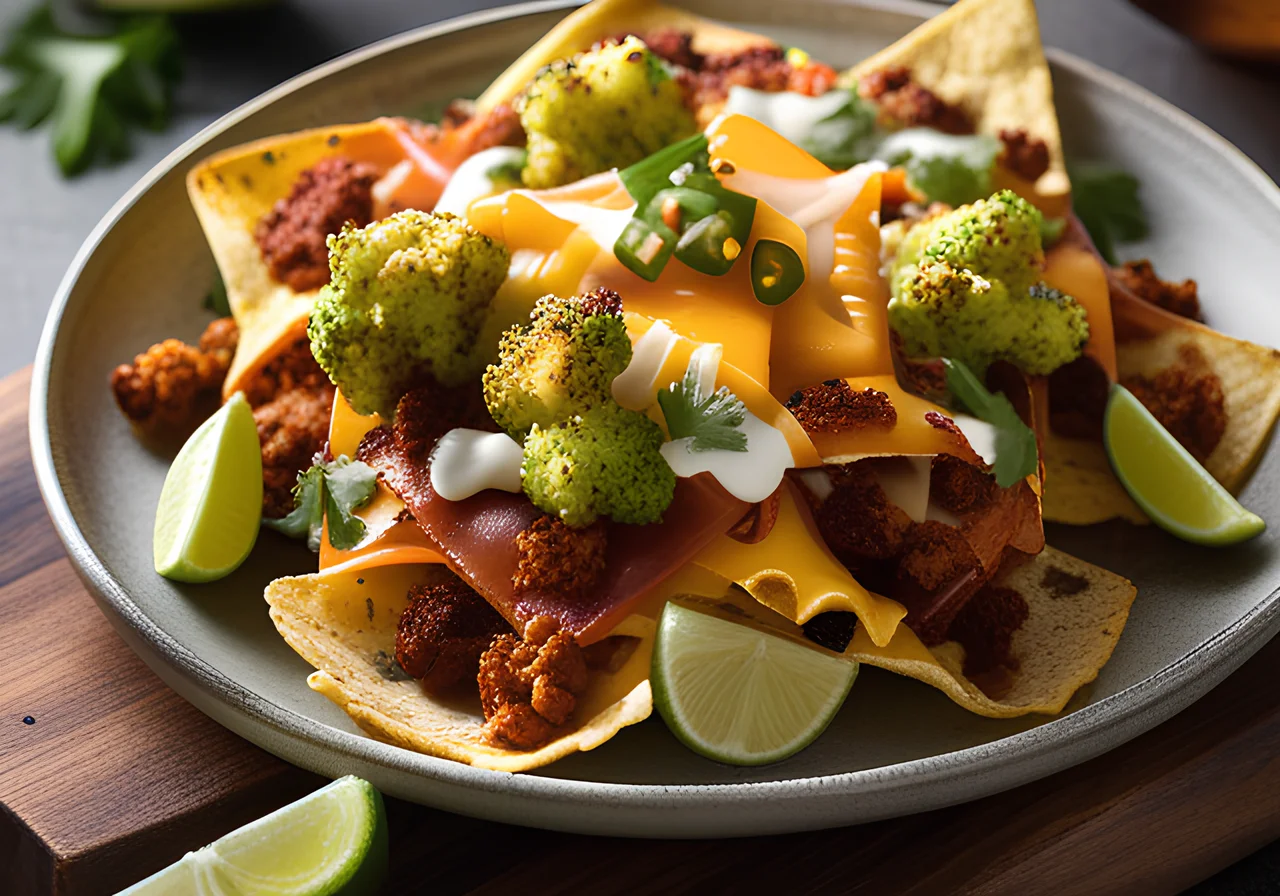 Baked Cauliflower Nachos