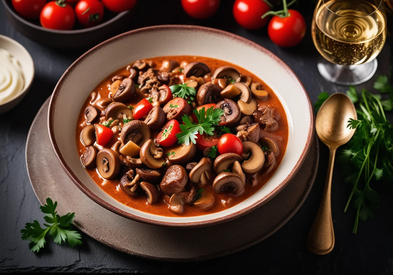 Pork Goulash with Mushrooms