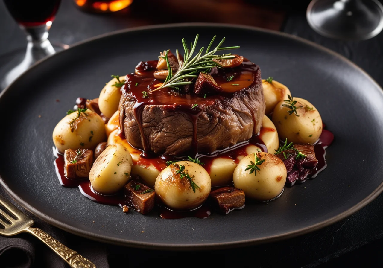 Veal Shank in Wine Sauce