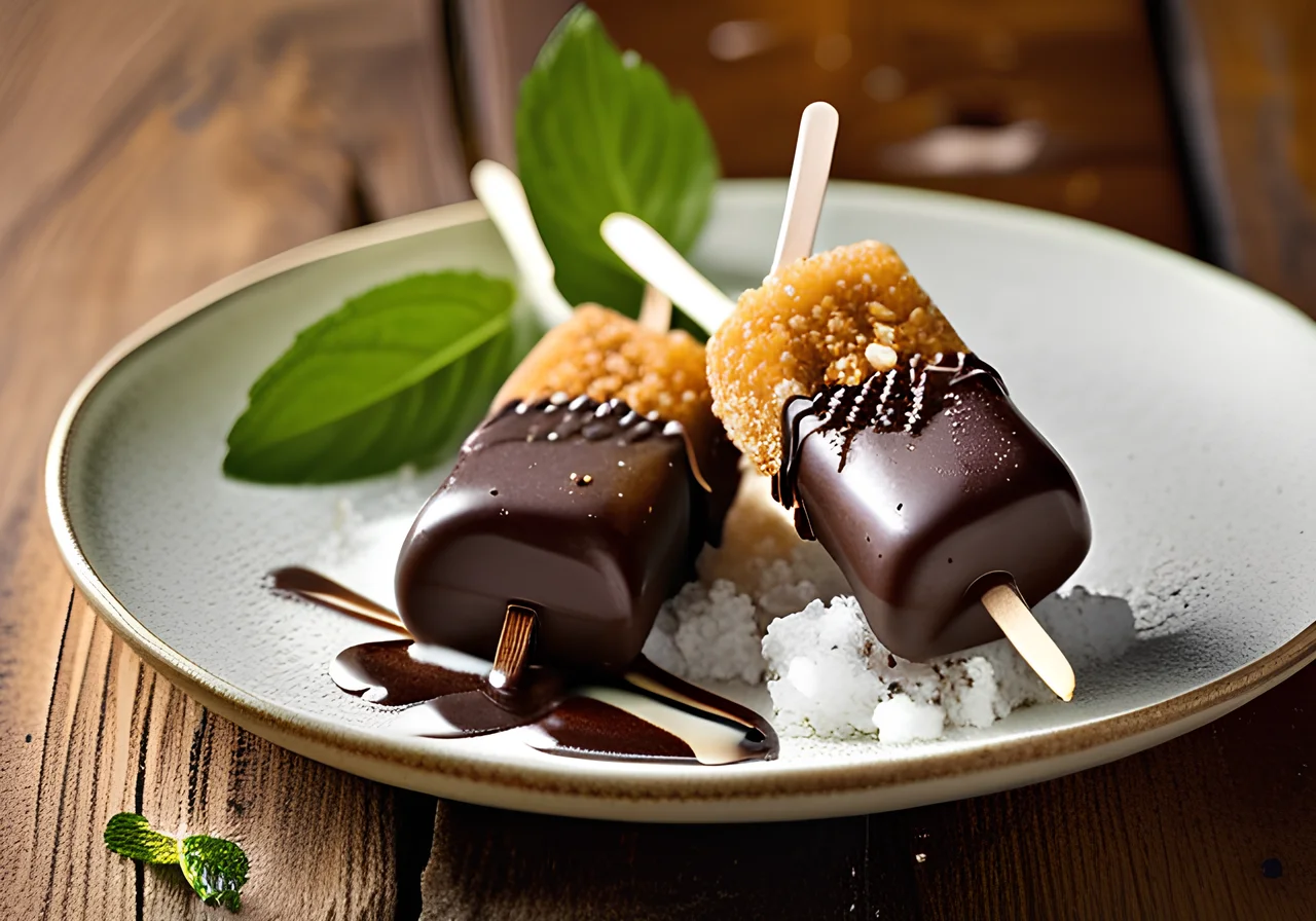 Ice Pops with Cream Cheese and Triple Coating