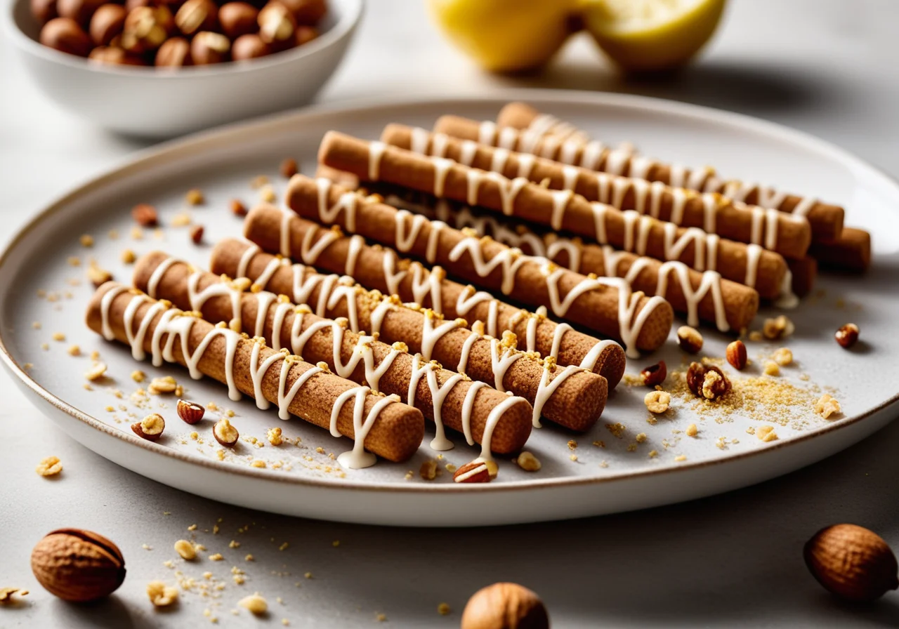 Nut Sticks with Sugar Glaze