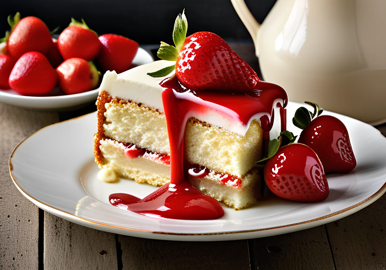 Strawberry Cake Italian Style