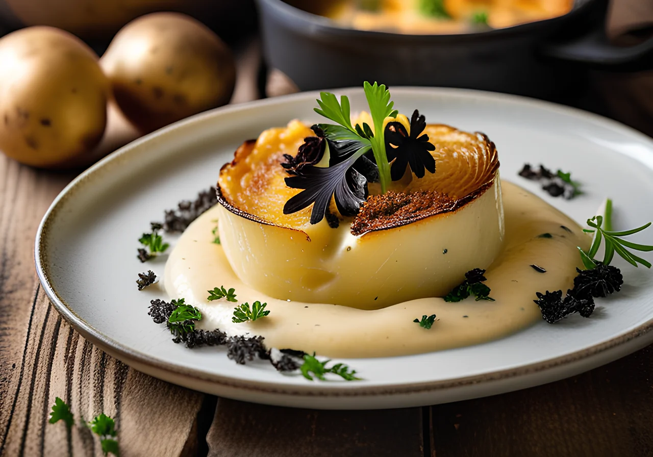 Potato Gratin with Black Truffle