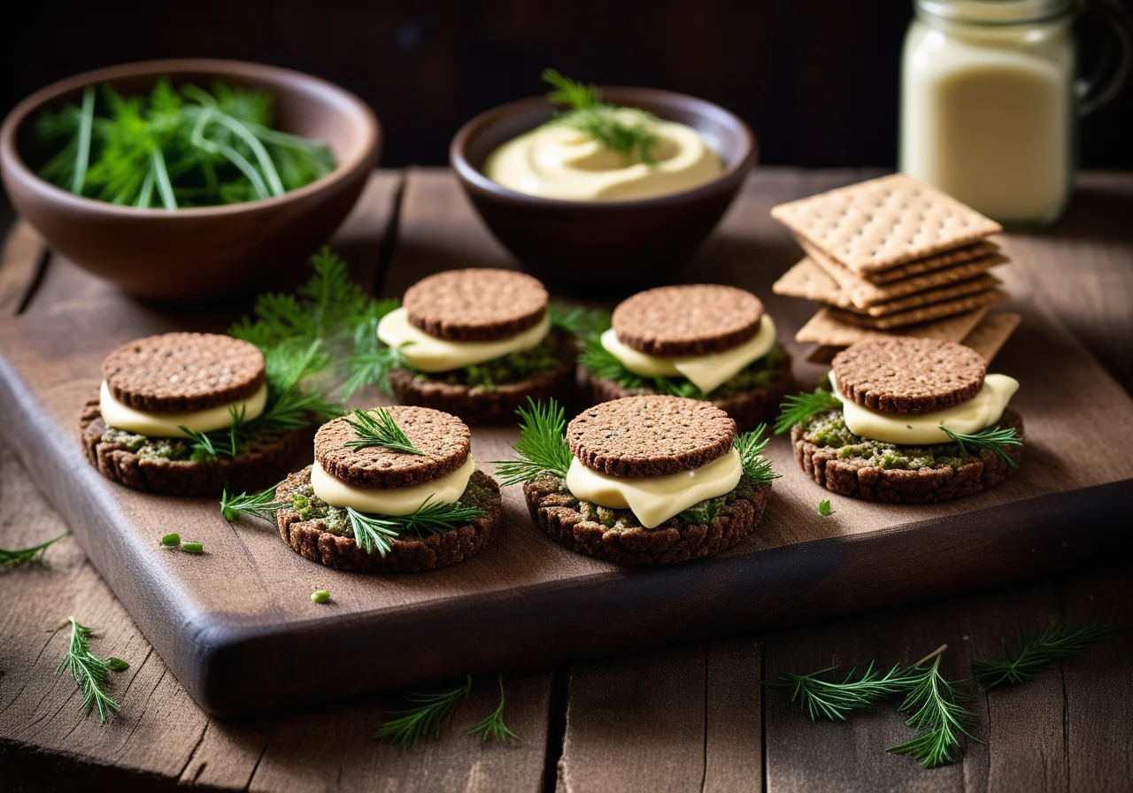 Pumpernickel with chopped Matjes