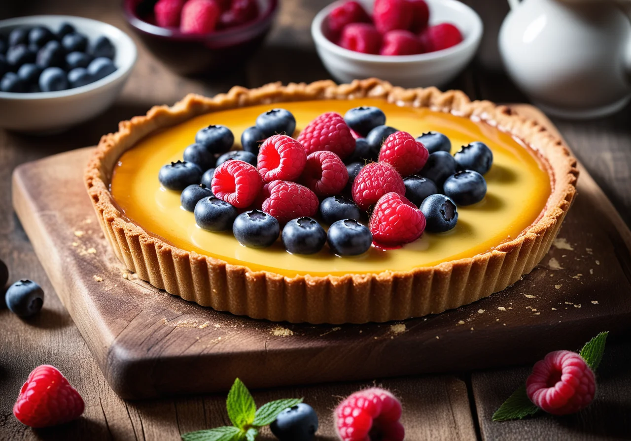 White Chocolate Tart with Berries