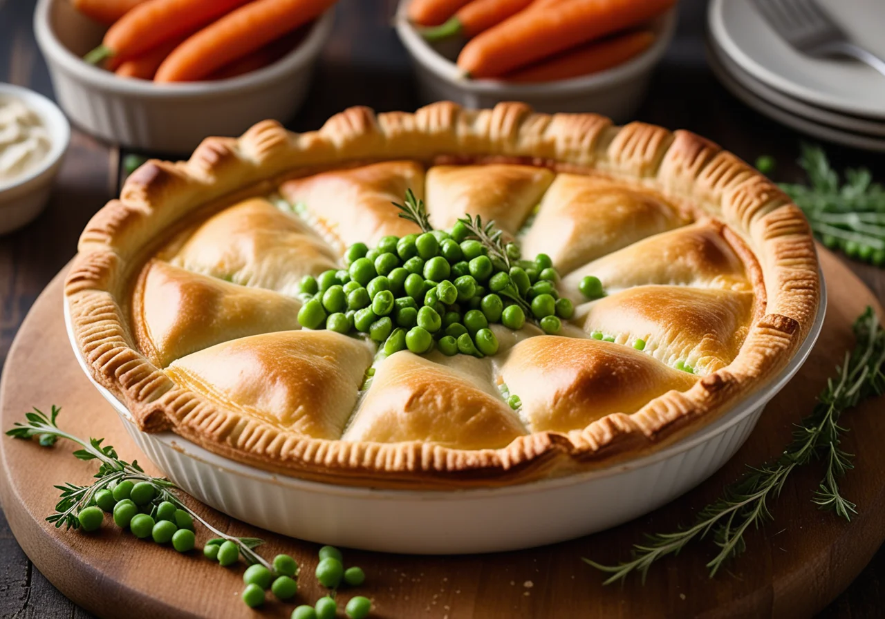 Chicken Pot Pies with Vegetables and Chicken