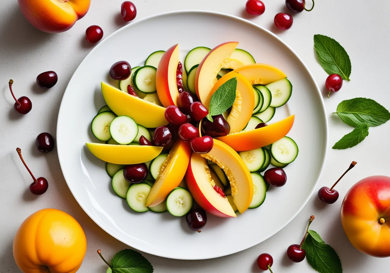 Zucchini Salad with Summer Fruits