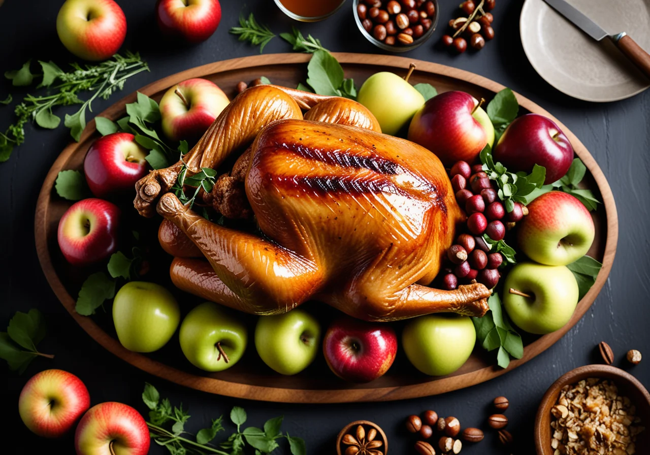 Turkey with Chestnut Apple Filling