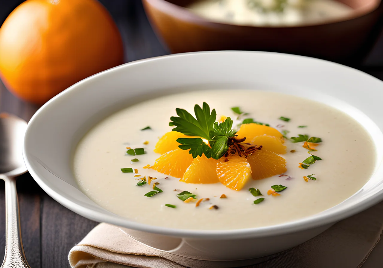 Cauliflower Soup with Orange Zest