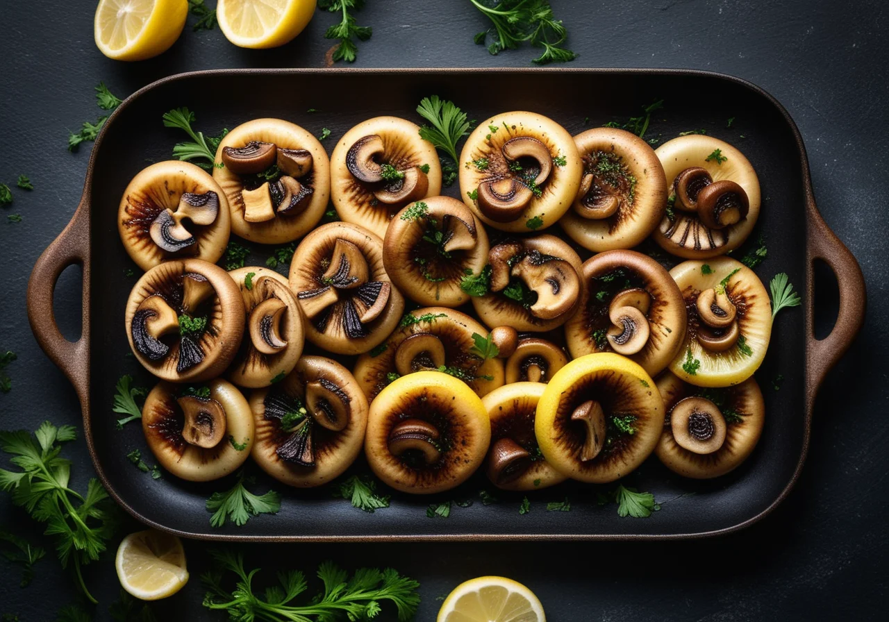 Oven-Baked Mushrooms and Onions with Cheese