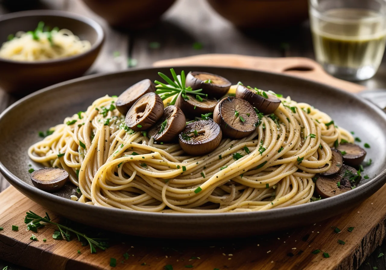 Spaghetti with Mushrooms