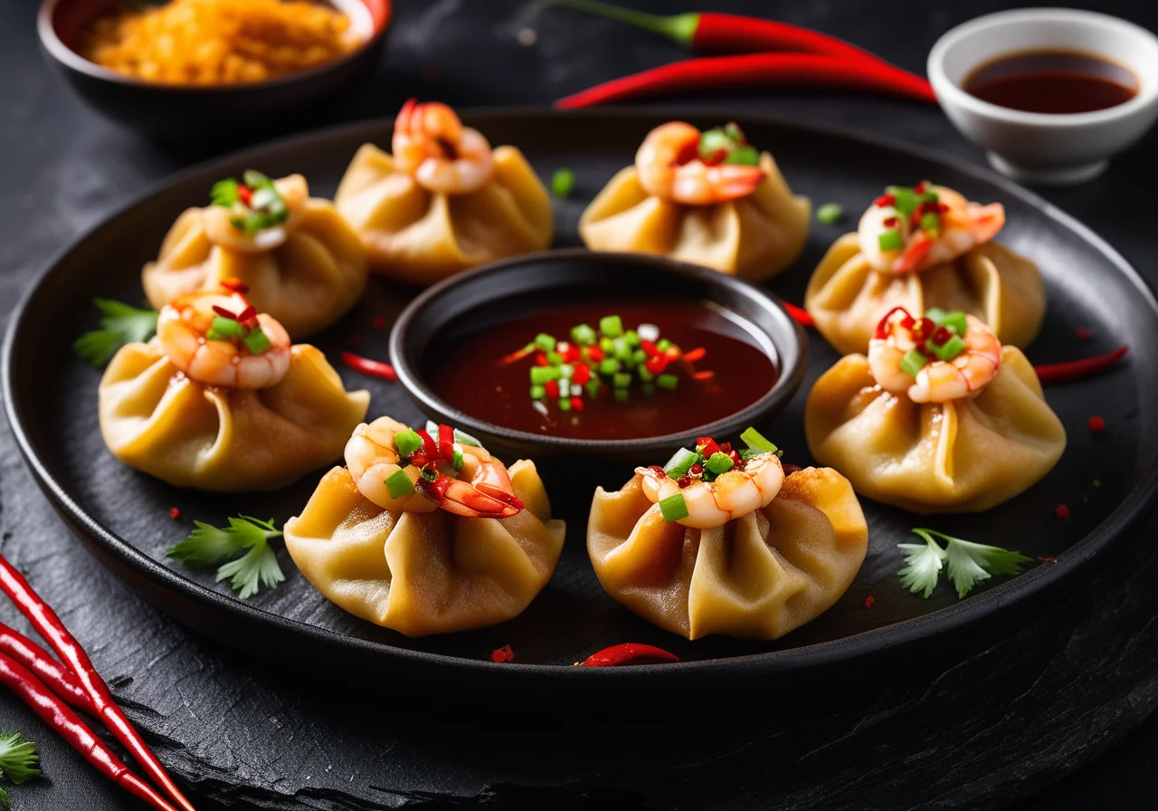 Fried Dumplings with Shrimp Filling