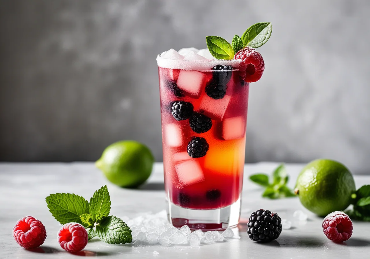 Kombucha Berry Mocktail