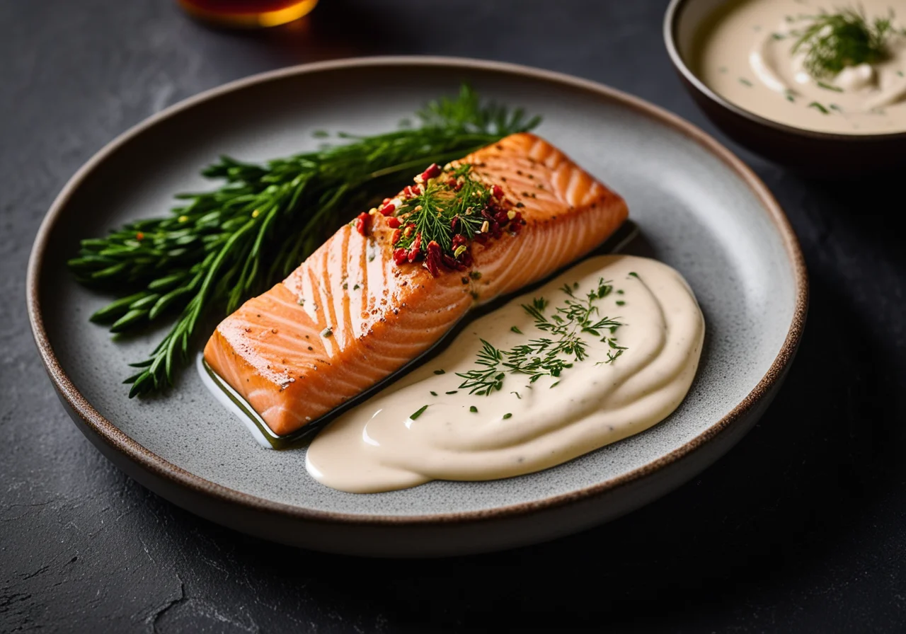 Salmon with Two Sauces