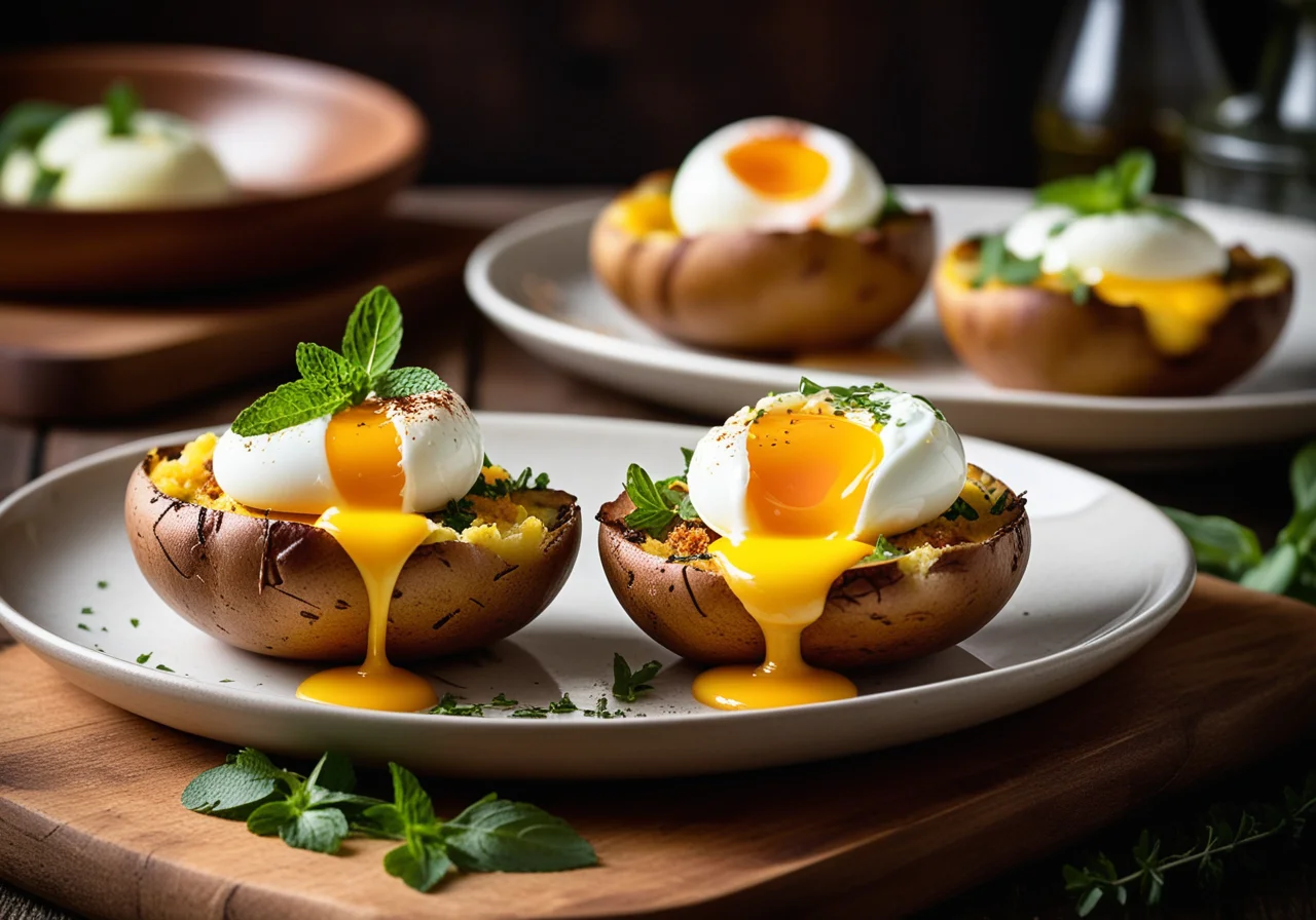 Stuffed Potatoes with Egg