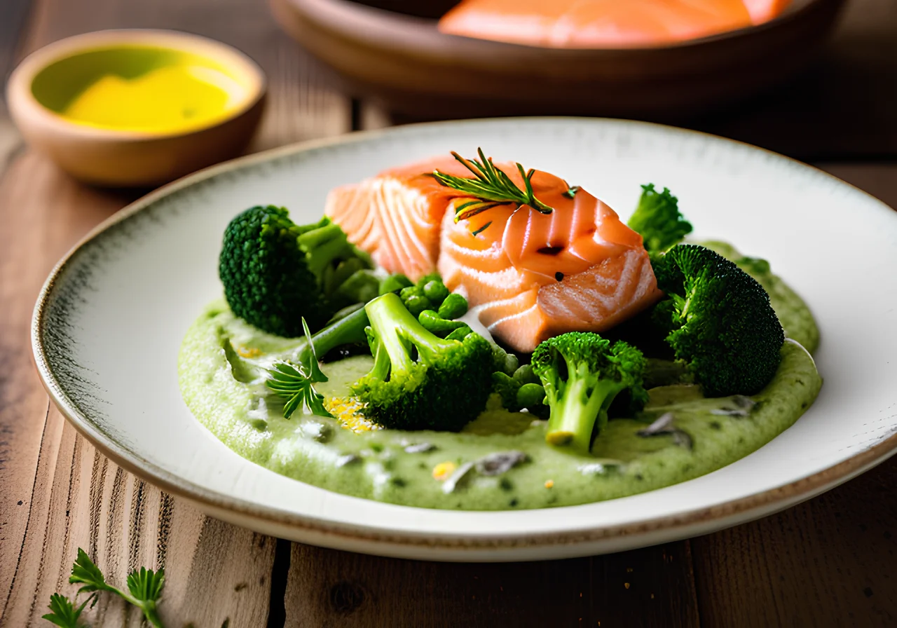 Broccoli-Potato-Salmon Puree
