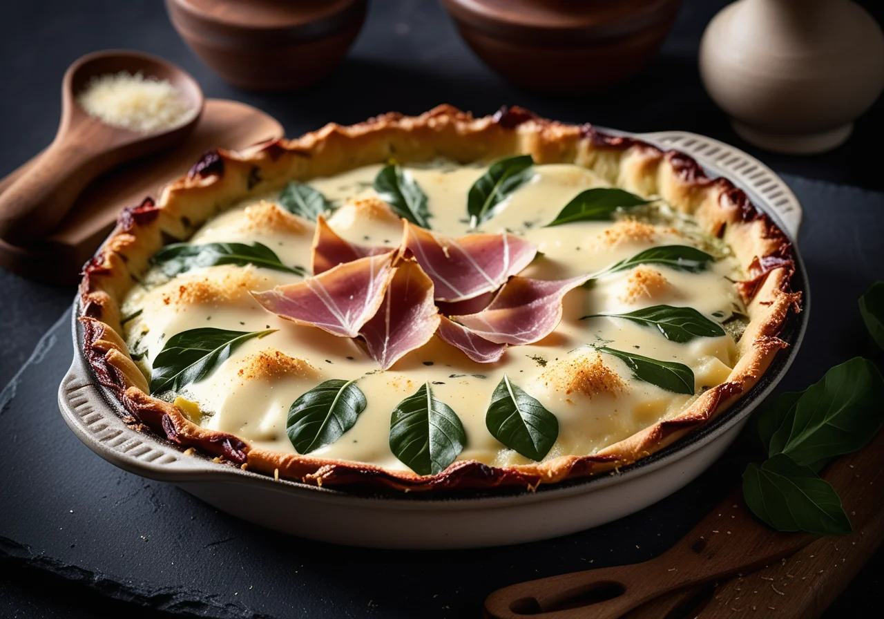 Gratinated Chicory with Ham