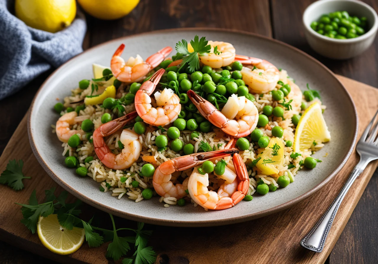 Shrimp with Vegetable Rice