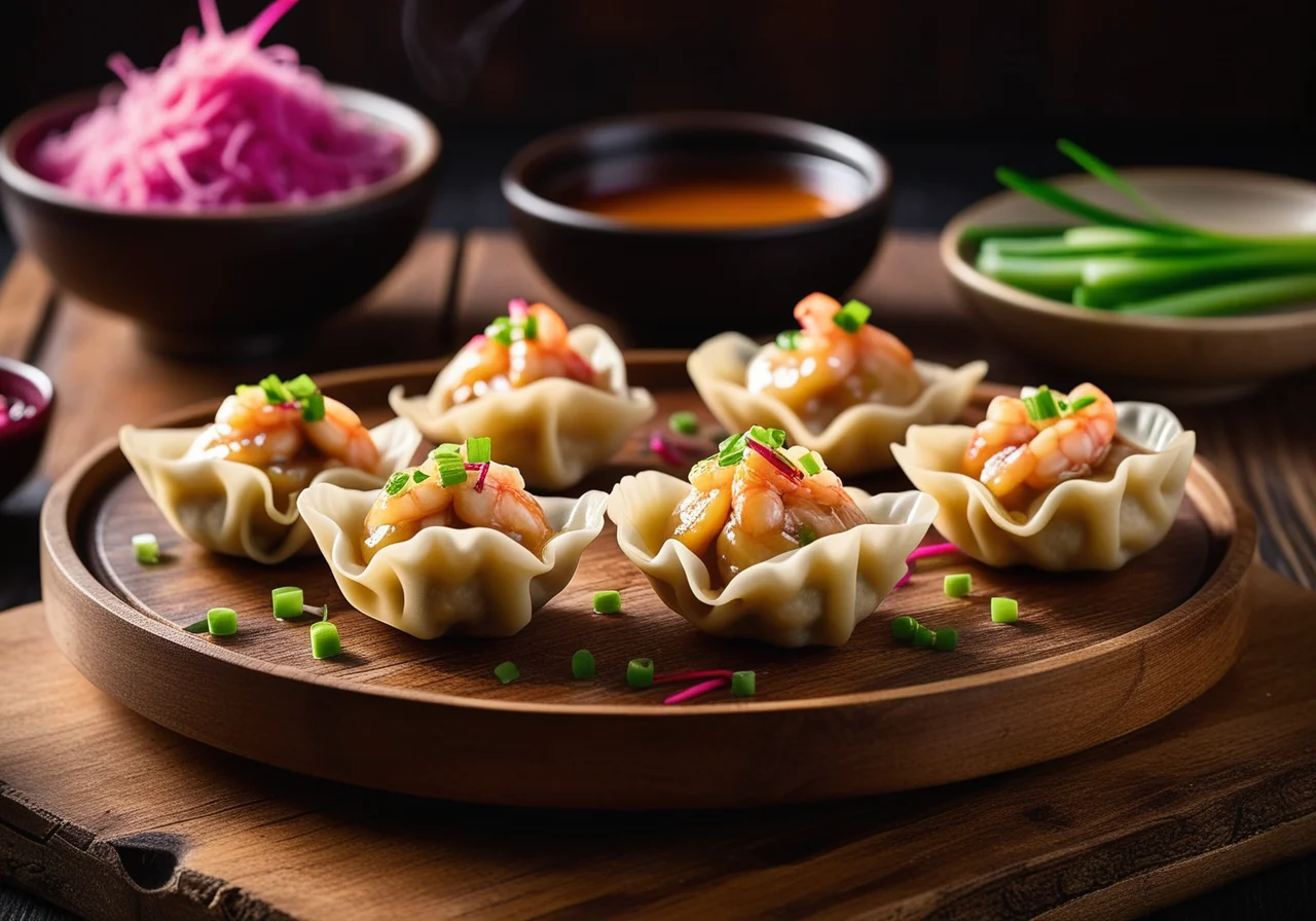 Asian Dumplings (Dim Sum) with Sauce