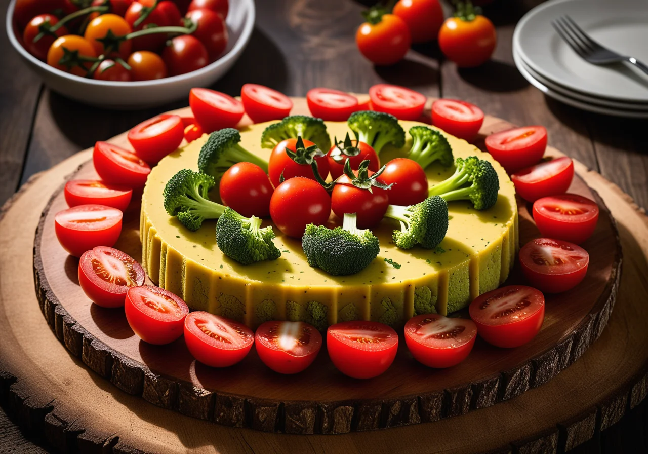 Broccoli Flan with Turkey