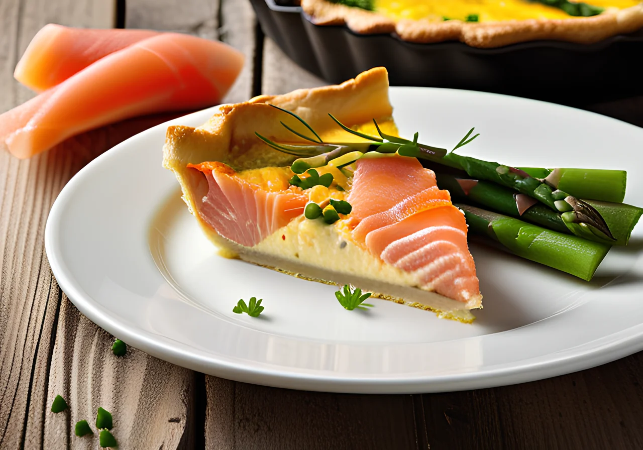 Asparagus Salmon Quiche
